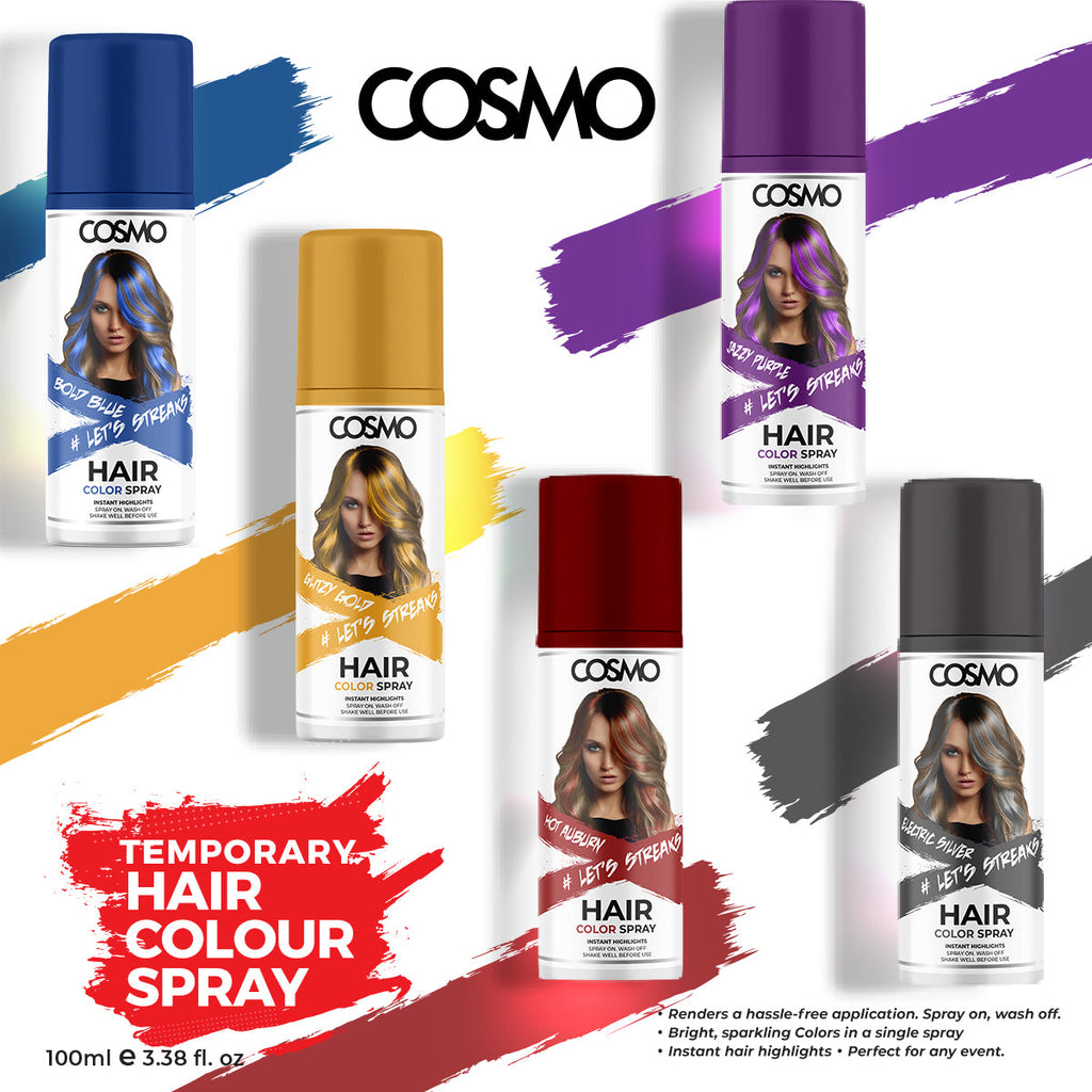 TEMPORARY HAIR COLOUR SPRAY BOLD BLUE CosmoCosmeticsPakistan