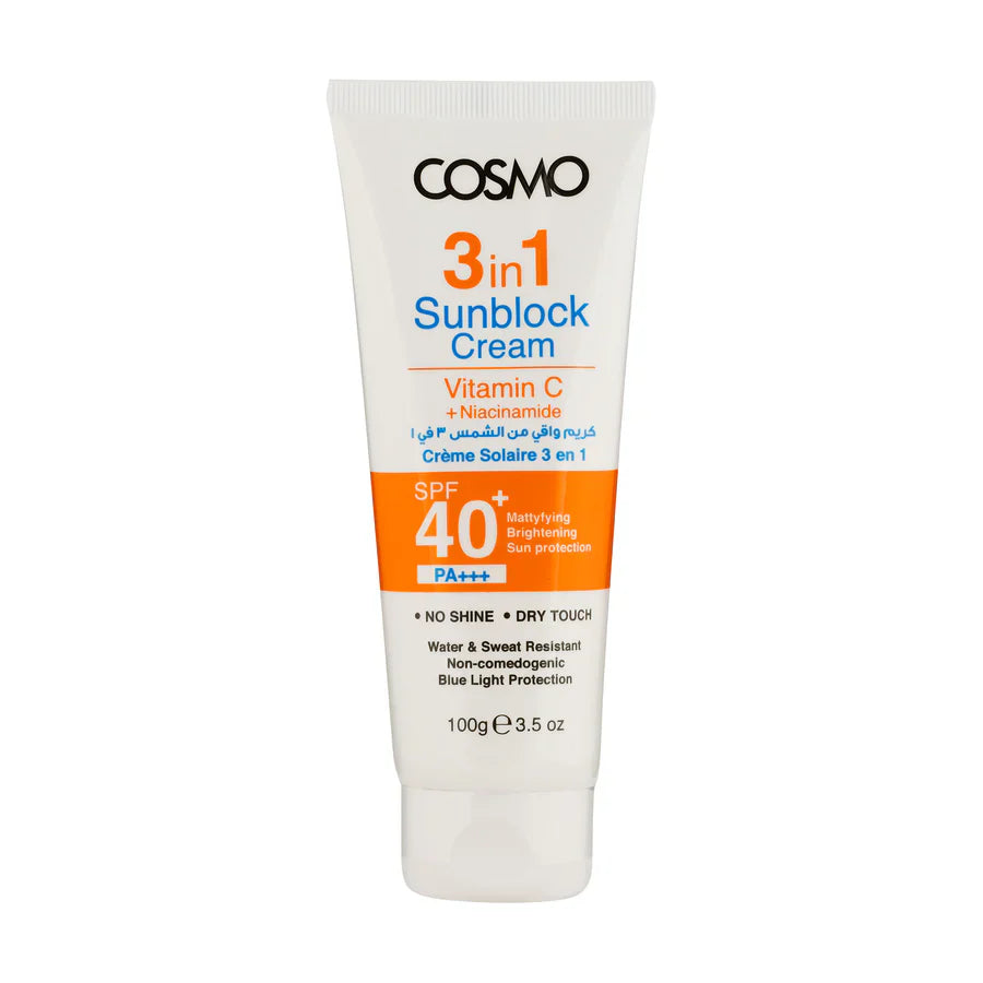 3IN1 SUNBLOCK CREAM SPF 40+ 100G (COSMO SERIES)