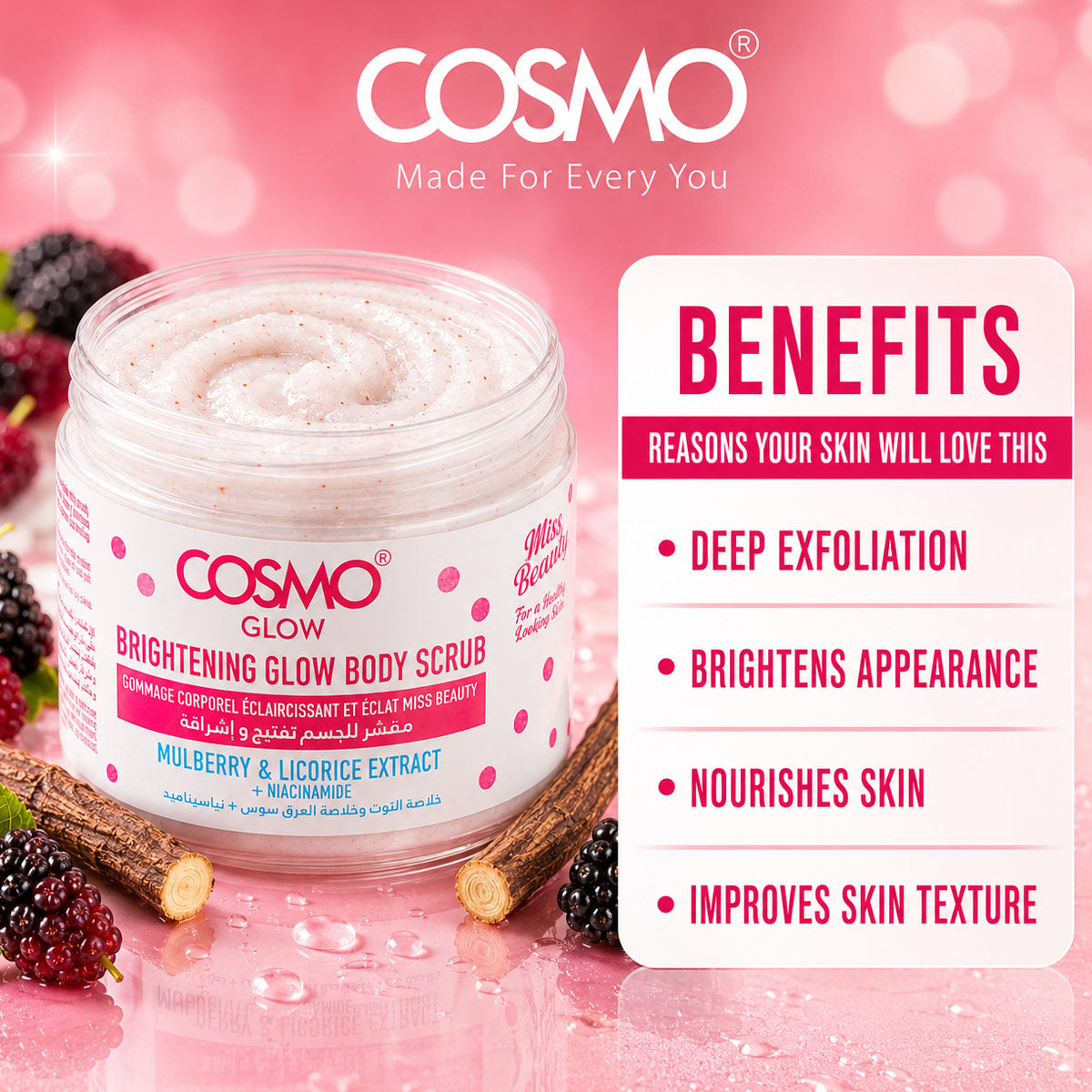 Cosmo Glow - Brightening GLow Body Scrub