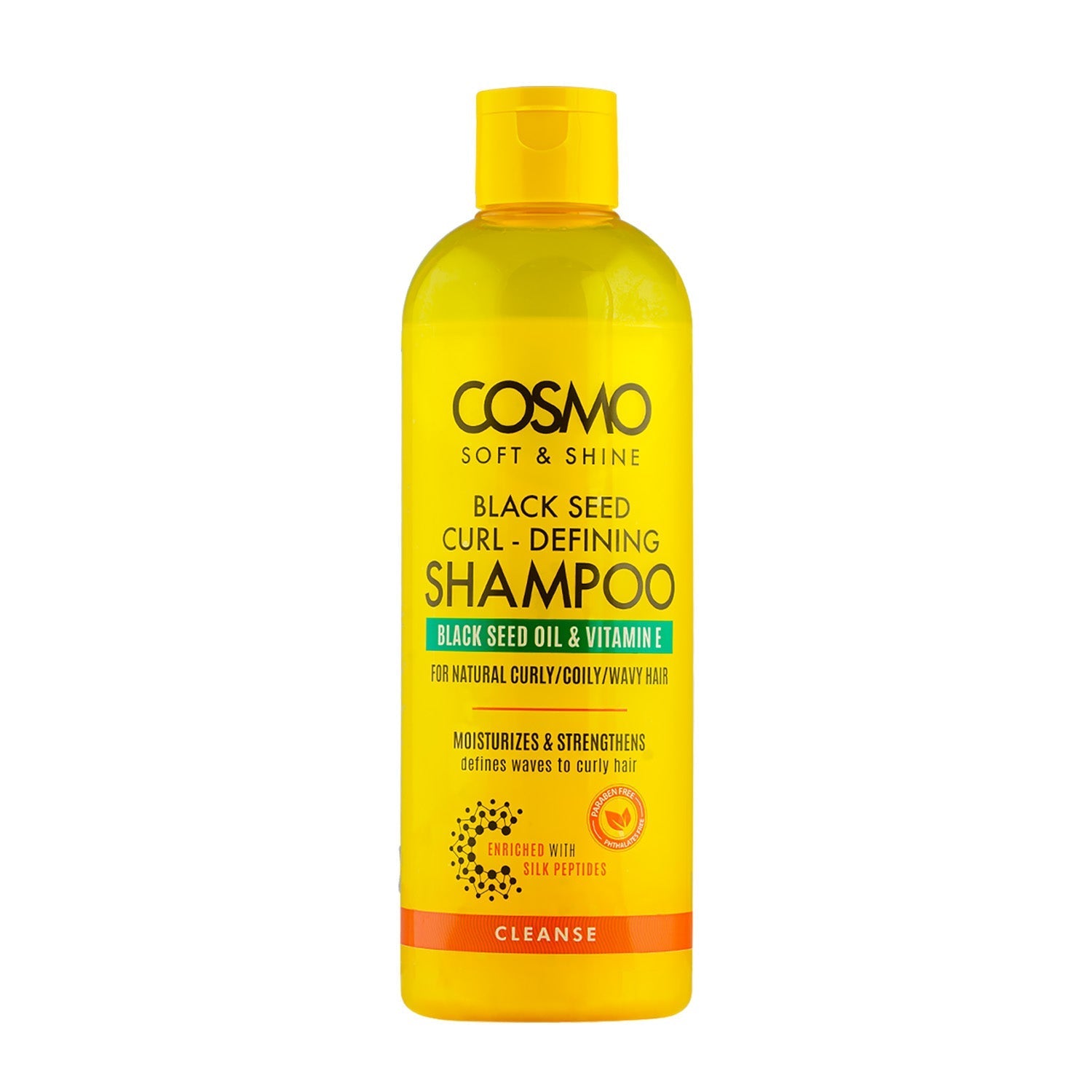 COSSMO soft & shine BLACK SEED CURL DEFINING SHAMPOO BLACKSEED OIL & VITAMIN C 480ML
