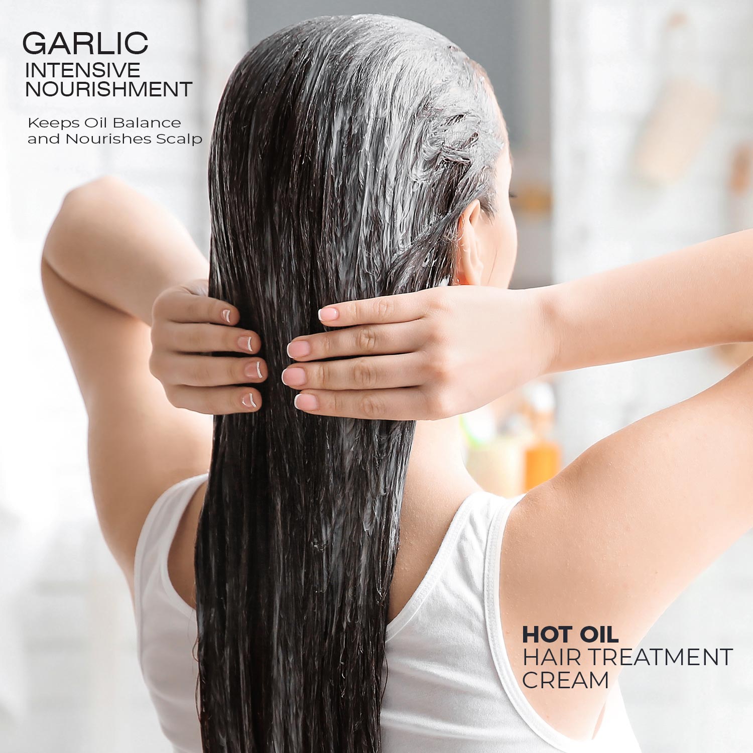 Hot Oil Hair Treatment Cream - Garlic