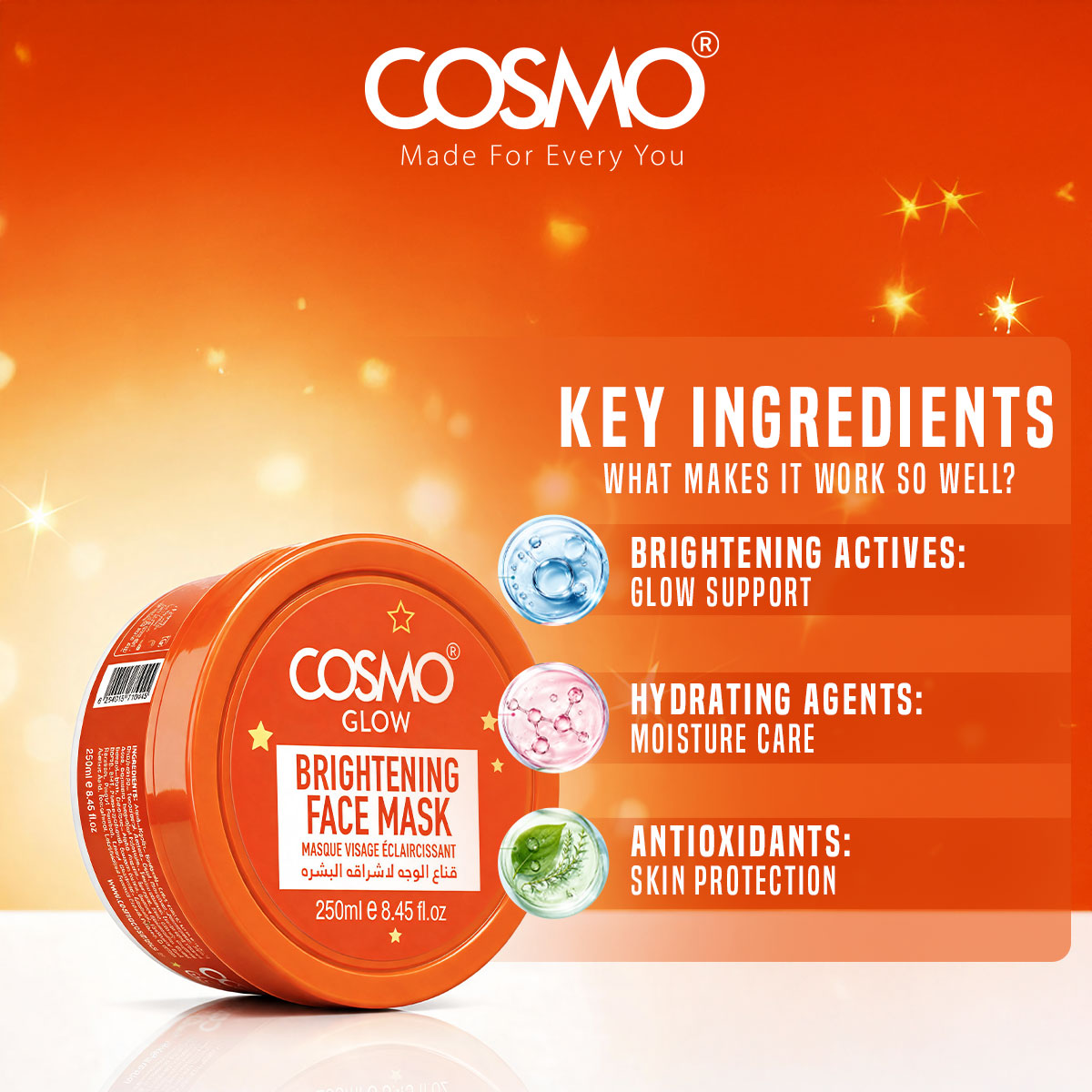 Cosmo Glow - Oh Carrot Brightening Face Mask
