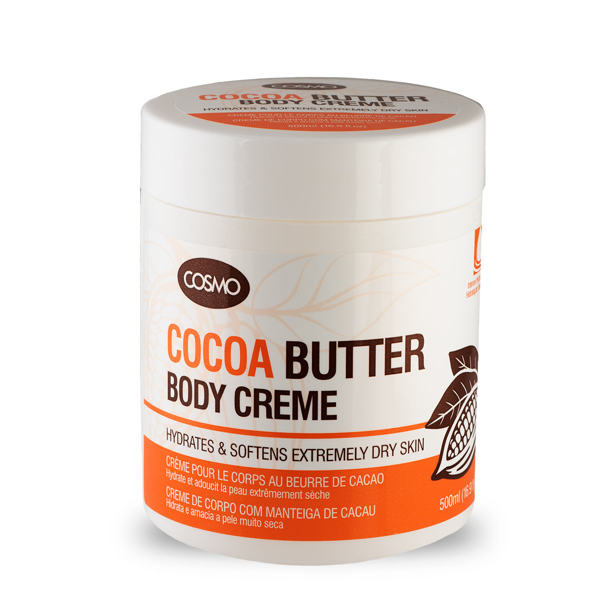 COCOA BUTTER BODY CREME 500ML CosmoCosmeticsPakistan cocoa-butter-body-creme-500ml-cosmocosmeticspakistan